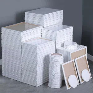 5 pezzi di tela vuota disegno cornice in legno, tavolo da pittura in lino, artista bambini principianti pratica forniture d'arte, graffiti fai da te, HB-03 1