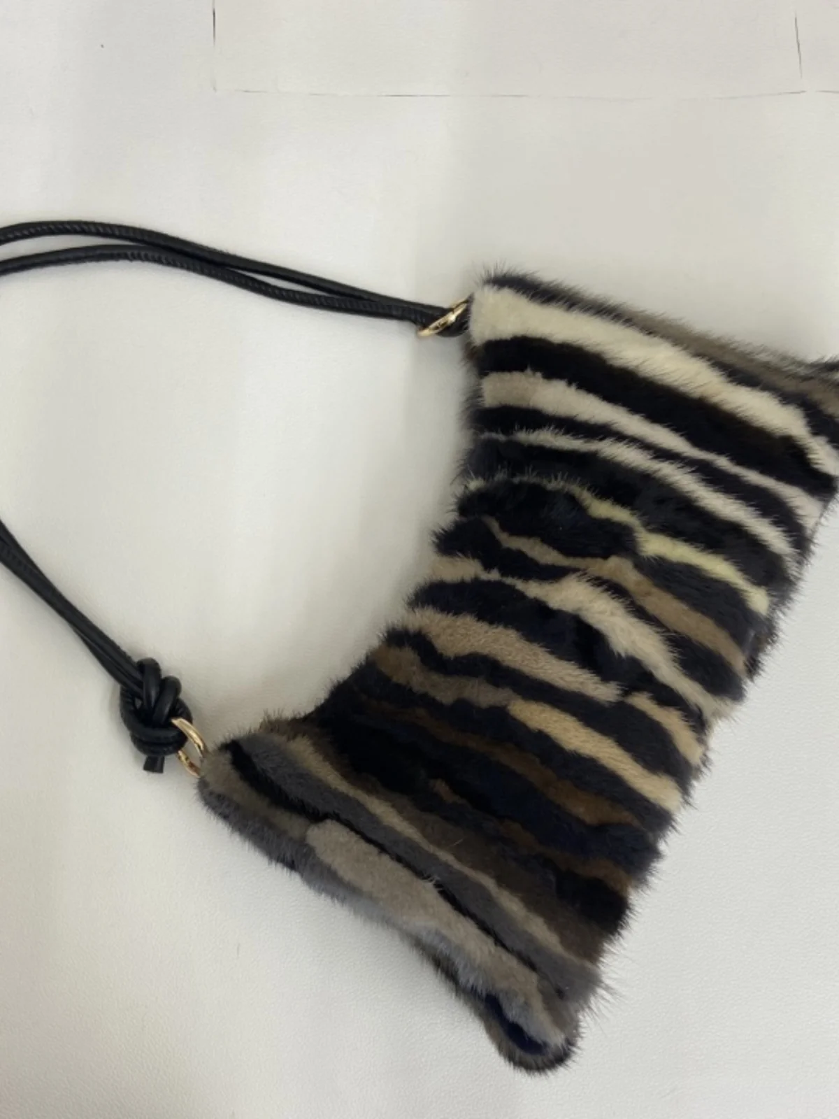 Borsa a tracolla in vera pelliccia di visone Borse e borsette da donna di lusso Borse a tracolla in pelliccia di alta qualità per borsa da donna 4