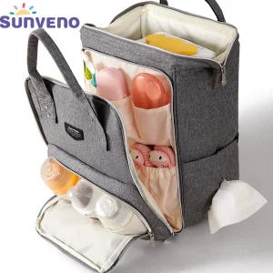 Borsa per zaino per pannolini Borsa per mummia di grande capacità Borse per pannolini da viaggio all'aperto impermeabili multifunzione 1
