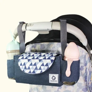 Borsa per passeggino di grande capacità Borsa per pannolini per mamma Borsa per pannolini per bambini con portabicchieri Accessori per passeggino da viaggio all'aperto 1