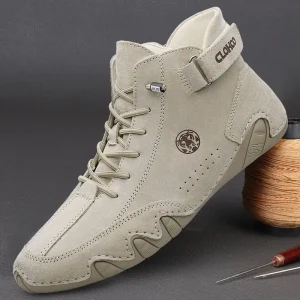 Scarpe da uomo in vera pelle stivaletti 2023 Sneakers da uomo scarpe Casual stringate leggere all'aperto mocassini alla moda stivali caldi invernali 1