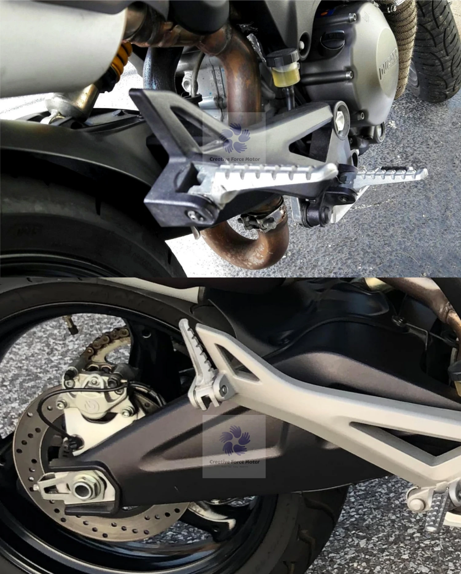 Rider Passeggero Poggiapiedi moto Highway Anteriore Posteriore Pedane Per Ducati 1100 SuperSport 950 S Scrambler Icon Hypermotard 796 6