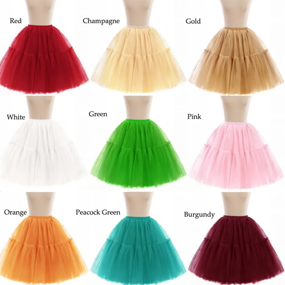 MisShow Donna Tutu Gonna corta a vita alta Maglia morbida gonna in tulle Puffy Pettiskirt Prom Ball Gown Party Dance Tutu Dress 5