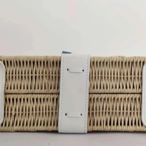 Borsa a tracolla estiva da donna francese in paglia intrecciata 1