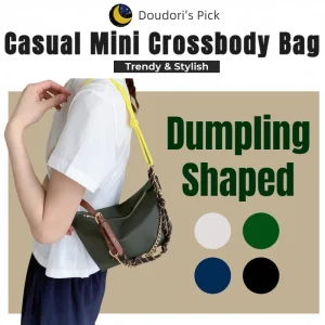 Mini borsa a tracolla a tracolla da donna a forma di gnocco semplice, alla moda e casual che può contenere un telefono cellulare 1