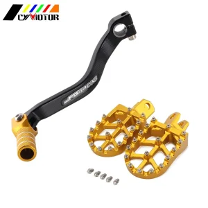 Per SUZUKI RM125 RM250 RM250Z RMX250 DRZ 400 400E 400S 400SM Moto CNC Poggiapiedi Pedana Pedane e Leva Del Cambio 1