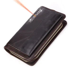Nuovi portafogli da uomo di grande capacità borse in vera pelle nome personalizzato borsa da uomo retrò borsa per telefono con cerniera fermasoldi con frizione da uomo 1