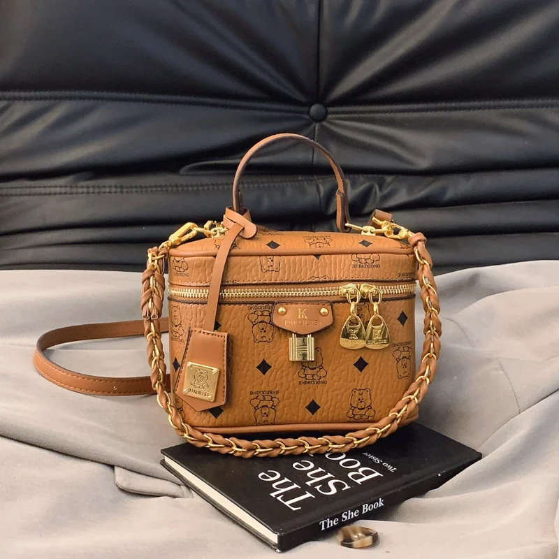 Borsa a tracolla con cerniera in pelle di nuova stilista per donna - Borsa a tracolla classica ed elegante con borsa a tracolla 3