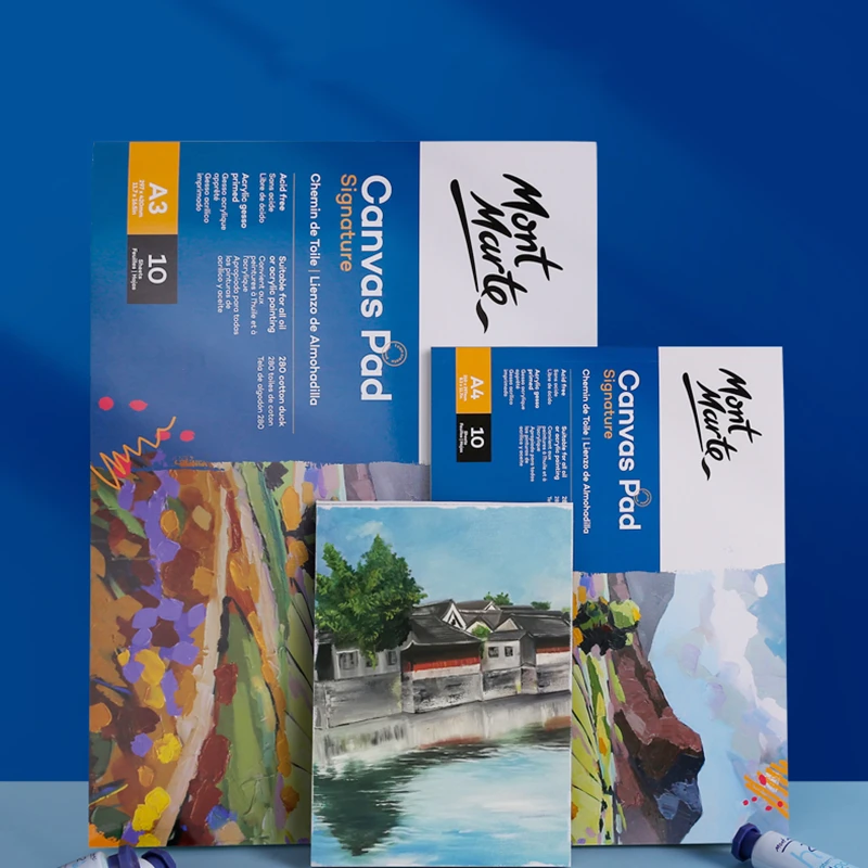 A3/A4/A5 Professionale tela bianca per la pittura Acrilica pittura a olio della tela di canapa pad impermeabile rifornimenti di arte per artista 10 fogli 2