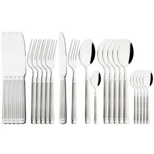 Specchio 6/24 pezzi Set da tavola Posate in acciaio inossidabile Coltello Torta Forchetta Cucchiaino da caffè Stoviglie Set di posate da cucina per la casa vintage 1