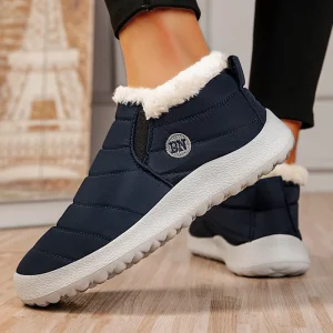 Stivali da donna Neve Nuove scarpe da donna Slip On Scarpe da donna Solid Unisex Stivaletti impermeabili Stivali invernali piatti Donna Botas Mujer 1