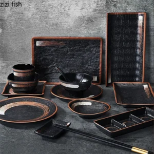 Melamine Dinner Plate Restaurant Tableware Set Serving Plate Sushi Plates Seasoning Dish Dessert Bowl Fruit Plates Salad Bowl 1