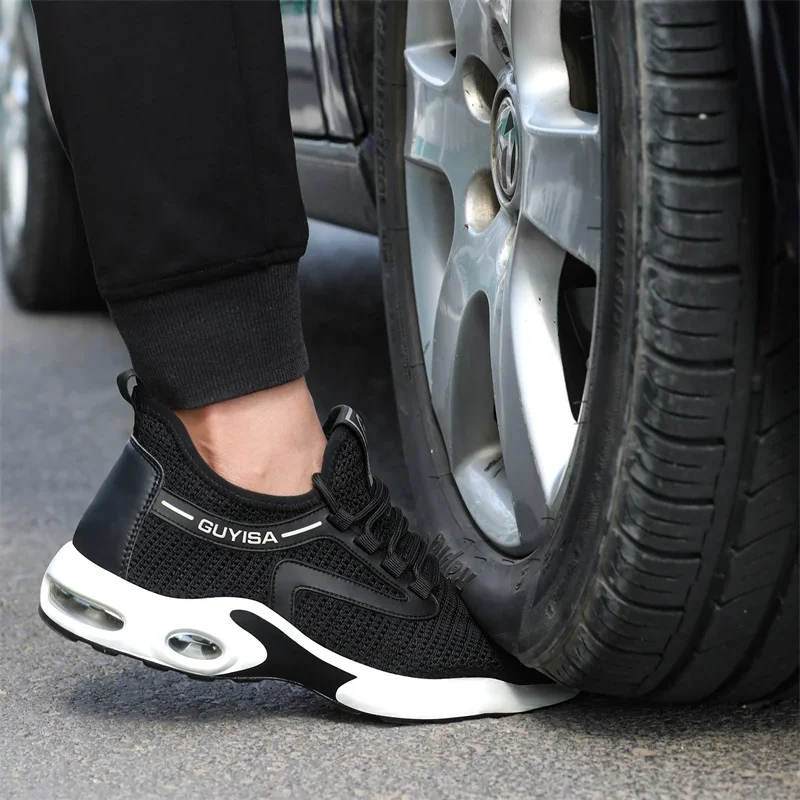 35-50 Scarpe da lavoro con cuscino d'aria per uomo Punta in acciaio anti-sfondamento Scarpe antinfortunistiche da costruzione a prova di puntura Scarpe da ginnastica Calzature maschili 5
