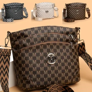 Elegante borsa a tracolla da donna con stemma "M", multitasche, tracolla regolabile, borsa a tracolla da donna, perfetta come regalo 1