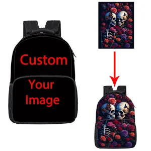 Zaino personalizzato da 17 pollici per ragazzi adolescenti, ragazze, bambini, borse da scuola, donne, uomini, zaino per laptop, borsa per bambini 1