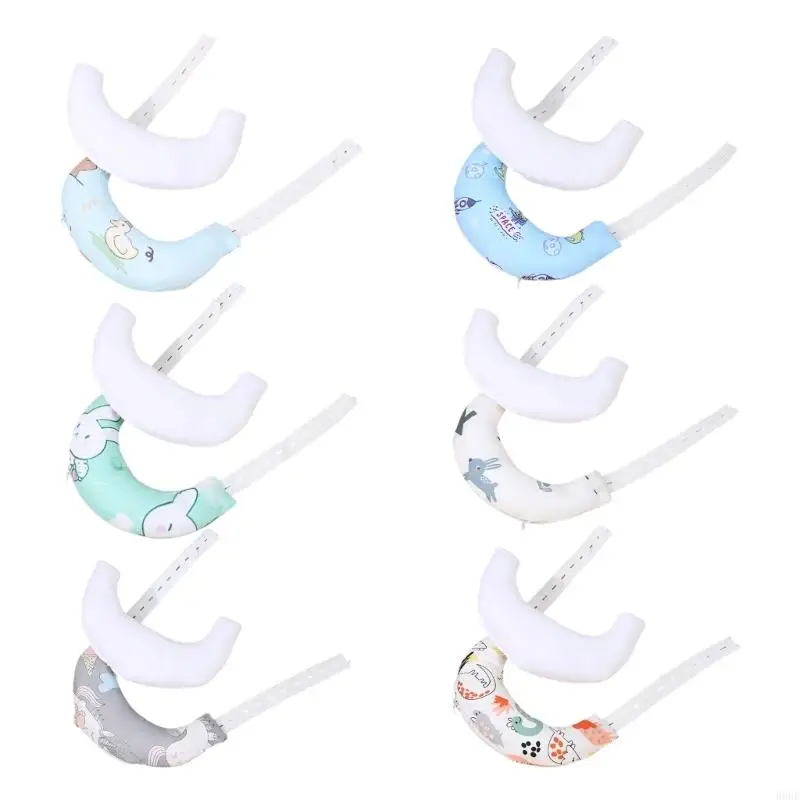 Cuscino cotone con copertura rimovibile Modello cartone animato Supporto per collo per baby cuscino 69He 1