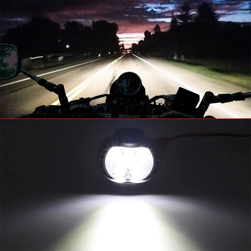 Moto 6 LED faro ausiliario impermeabile Moto faretti a LED lampada faro ausiliario accessori per attrezzature Moto 2