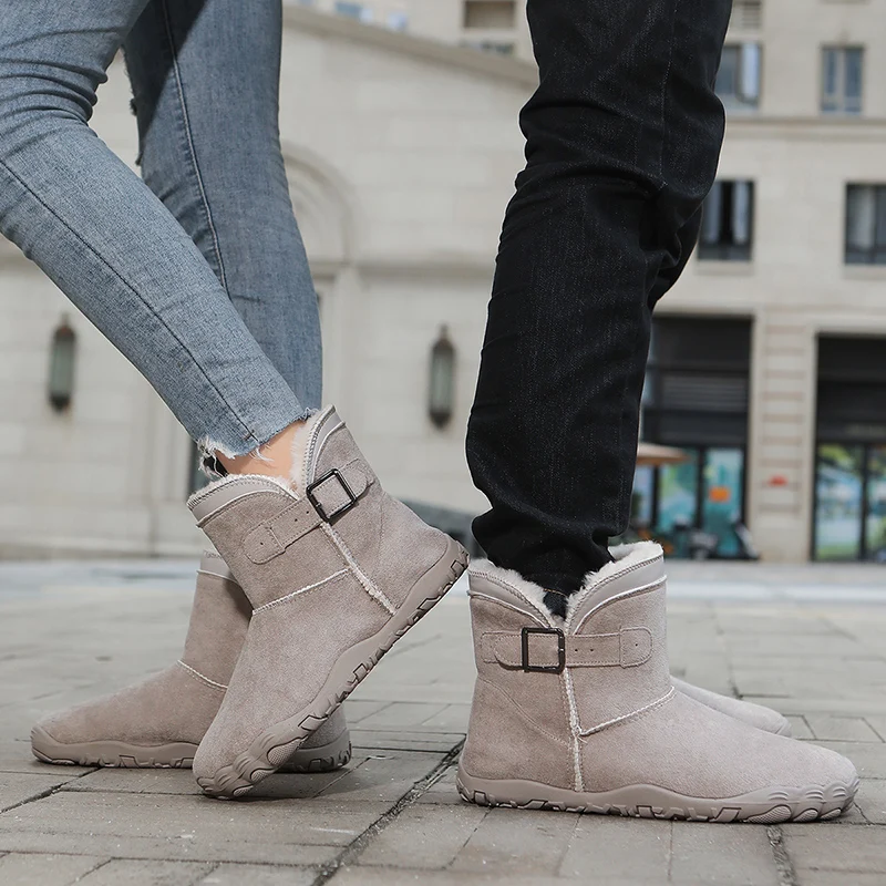 Stivali da neve impermeabili in pelle di vacchetta per uomo e donna Suola in gomma antiscivolo calda invernale di grandi dimensioni all'ingrosso in Australia 5