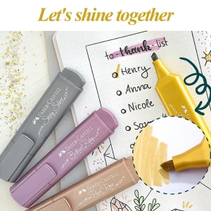 Faber-Castell Art pennarelli evidenziatori metallici pittura evidenziatore penna disegno pennarello luminoso scrittura per forniture per studenti 1