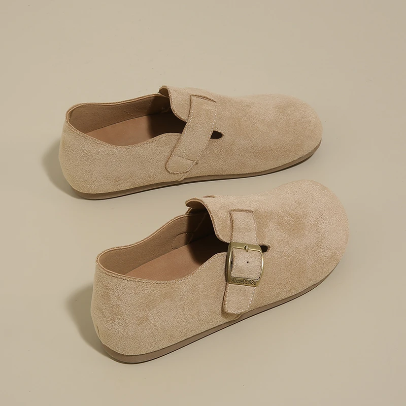 Primavera e autunno retrò suola morbida confortevole nuovo stile da donna piatto pigro monopezzo slip-on casual versatile scarpe singole 2025 2