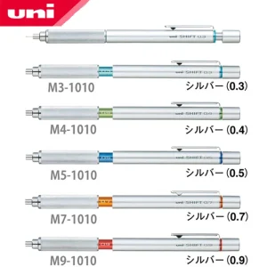 Uni matita meccanica 1010 0.3/0.5/0.7/0.9mm disegno in metallo lapiseira profissional low center of gravity art sketching Pencil art 1