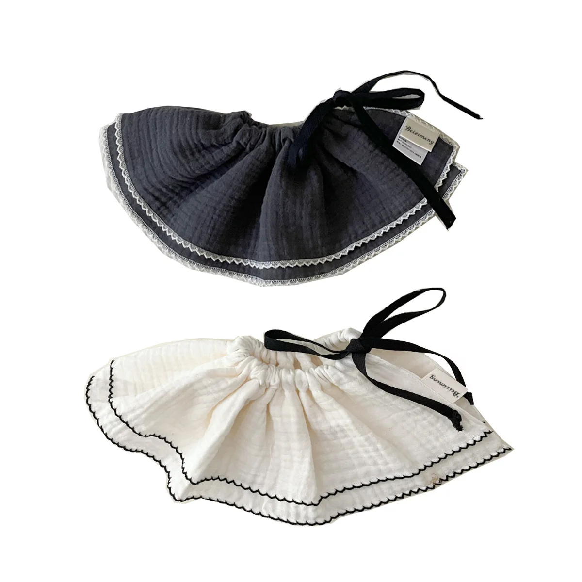 Asciugamano con rondine in garza di puro cotone per bambini Stile nordico autunnale e invernale con sciarpa inglese per neonato più grande e ispessita Versio coreano 5