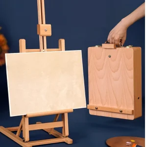 Cavalletto piatto pieghevole in faggio Supporto per pittura a olio a doppio scopo Cavalletto regolabile pieghevole Schizzo per bambini Pittura a olio Arte Desktop 1