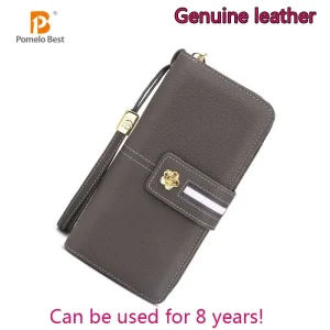 Pomelo Best Portafoglio da donna in vera pelle con protezione RFID Porta carte di moda Portamonete Borsa per cellulare Borsa per soldi femminile 1