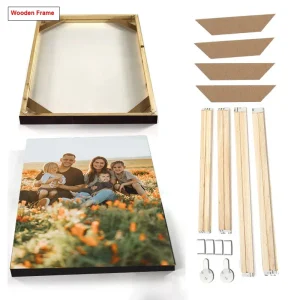 Cornice per immagini in legno di grandi dimensioni fai-da-te per cornice su tela da parete, pittura con diamanti, immagine e poster, cornice da parete, decorazione composita in pino 1