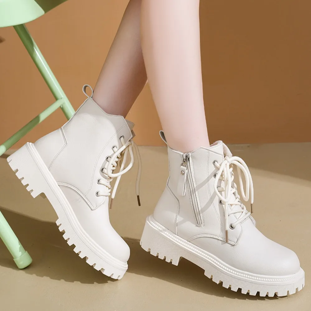 Stivali da cavaliere invernali eleganti e sexy Nuovi stivaletti da donna alla moda comodi e caldi in velluto con punta tonda tinta unita 4