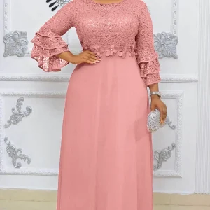 Abiti da sera eleganti da donna Abito lungo in chiffon con paillettes di lusso Abiti Dashiki africani Abiti da ballo di fine anno Abiti femminili 1