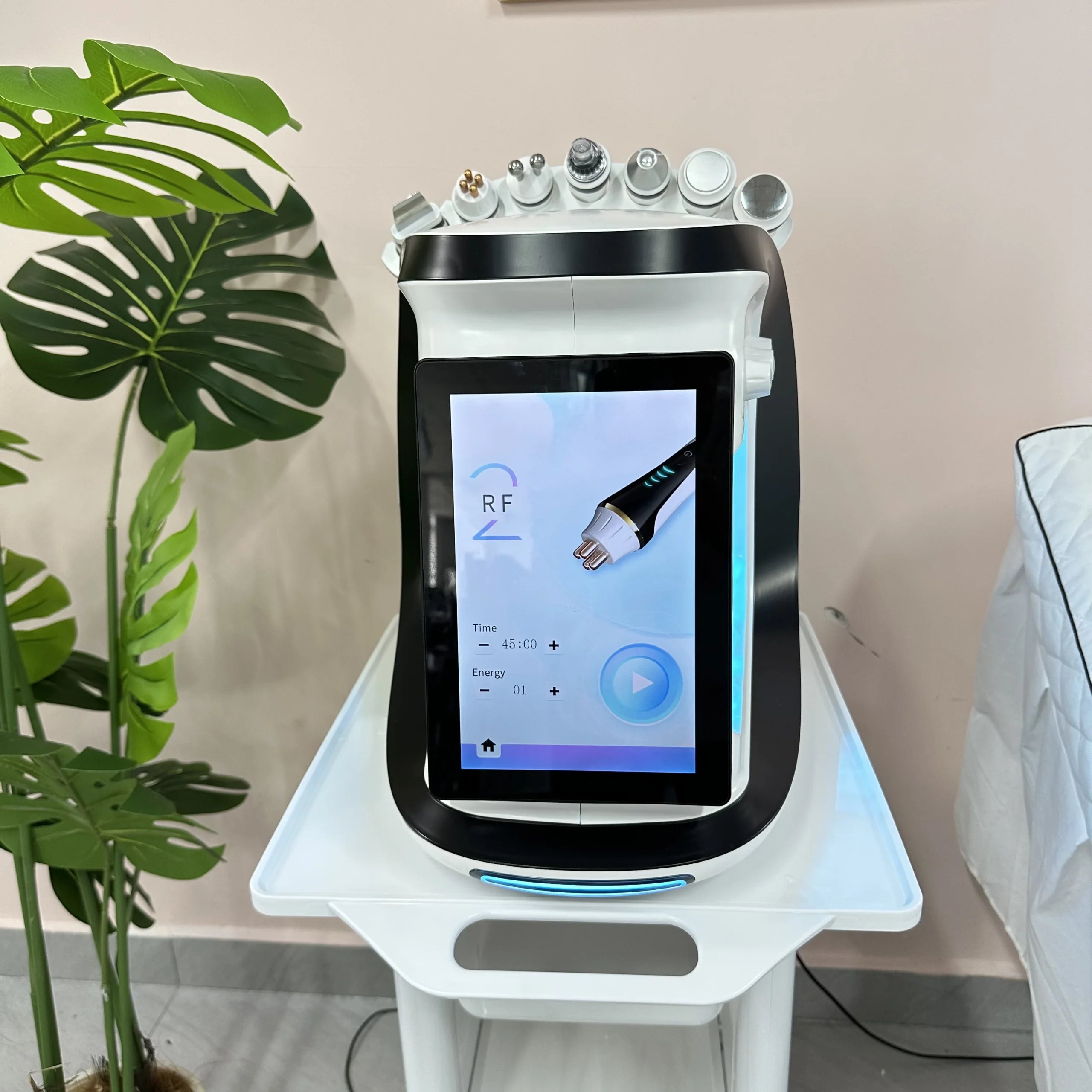 Nuovo acqua dermoabrasione ossigeno ghiaccio blu Smart Jet Aqua Peel piccola bolla dispositivo per la pulizia della pelle macchina per il viso 2