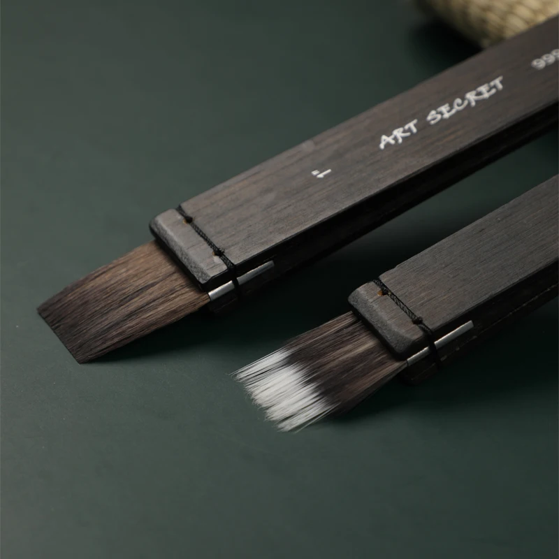 Artsecret 999 Pennello acrilico per acquerello Capelli sintetici Ghiera in alluminio Manico in legno Strumenti artistici multifunzione 5