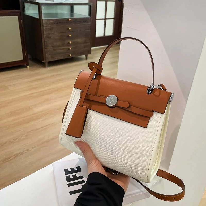 2025Elegante borsa a tracolla in pelle da donna - Stile parigino vintage con design moderno e hardware dorato 4