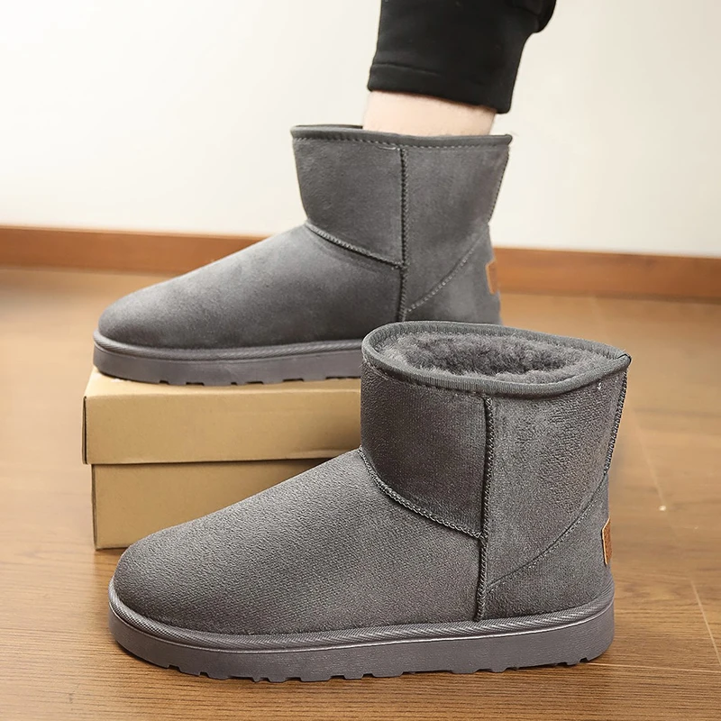 2025 Stivali invernali gialli Uomo Donna Stivali da neve Taglia grande 36-49 Comfort Peluche Stivali da uomo caldi Casual Slip-On Stivaletti con plateau da uomo 4