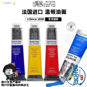 Winsor & Newton Winton Tubo per pittura a colori ad olio da 200 ml, ottimo carico di pigmenti, consistenza uniforme, resistente alla luce e permanente 1