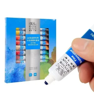 Autentico set di pigmenti per acquerello Winsor Newton Academy 12/18/24 colori 10ml Set di colori ad acqua professionali per artisti principianti 1