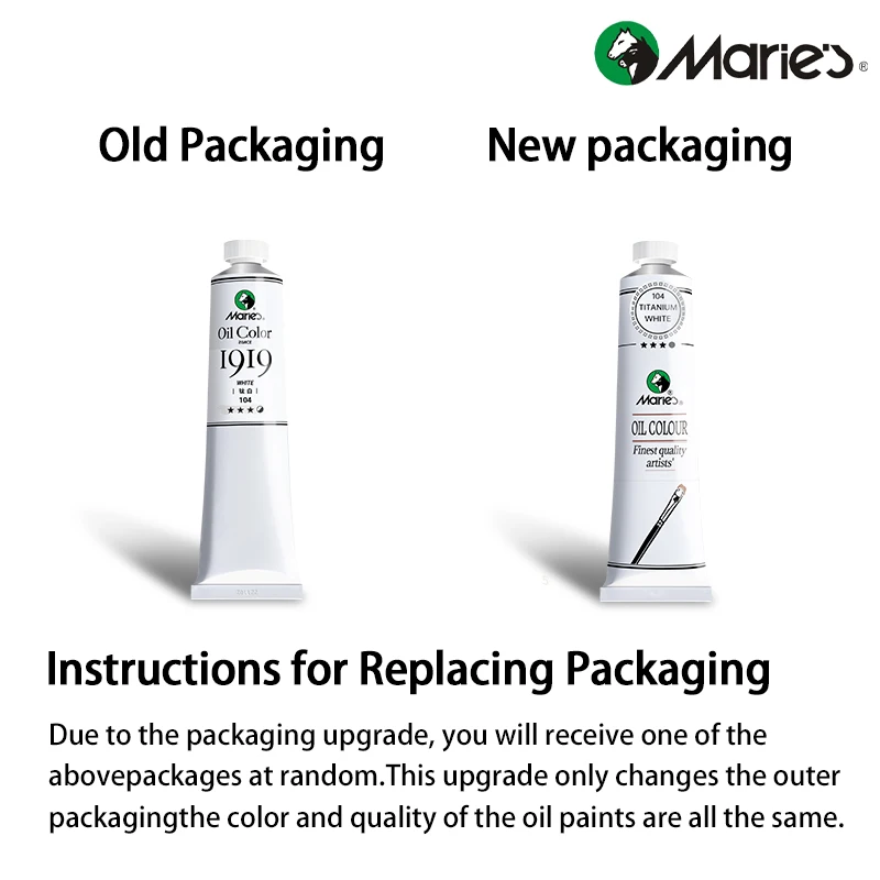 Set di 5 colori ad olio di Marie, 50 ml/1,7 fl. oz x 5 tubi, kit professionale di pigmenti ricchi, varietà vibrante di colori lisci per artisti 6