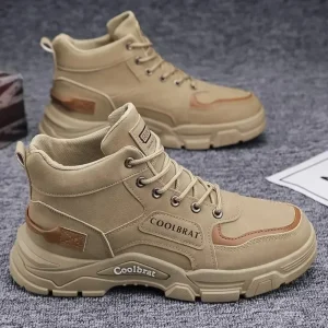 Scarpe da uomo Stivali corti quattro stagioni Nuovo stile britannico Moda antiscivolo Comodi stivali da alpinismo Scarpe casual sportive 1