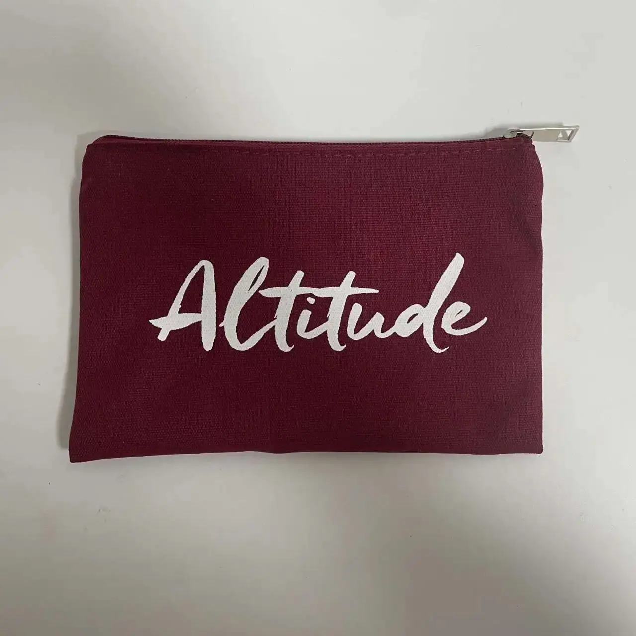 100 pz/lotto Logo Personalizzato Stampato di Alta Qualità Riutilizzabile Tela di Cotone Borse Cosmetiche Borse Da Toilette con Zip per le Donne Regalo di Viaggio 4