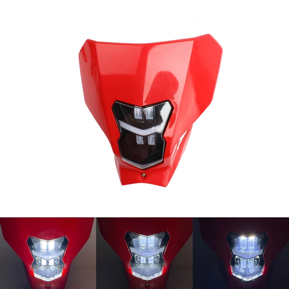 Per Honda CRF450 Faro del motociclo Piastra LED Parti Motocross Enduro Pit Dirt Bike Fari Accessori moto 2