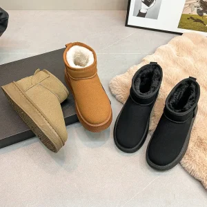  2025 Nuove scarpe invernali in cotone caldo - Stivali da neve slip-on in pile spesso, Calzature casual antiscivolo Snowland, creatore di scarpe stile All-Match 1