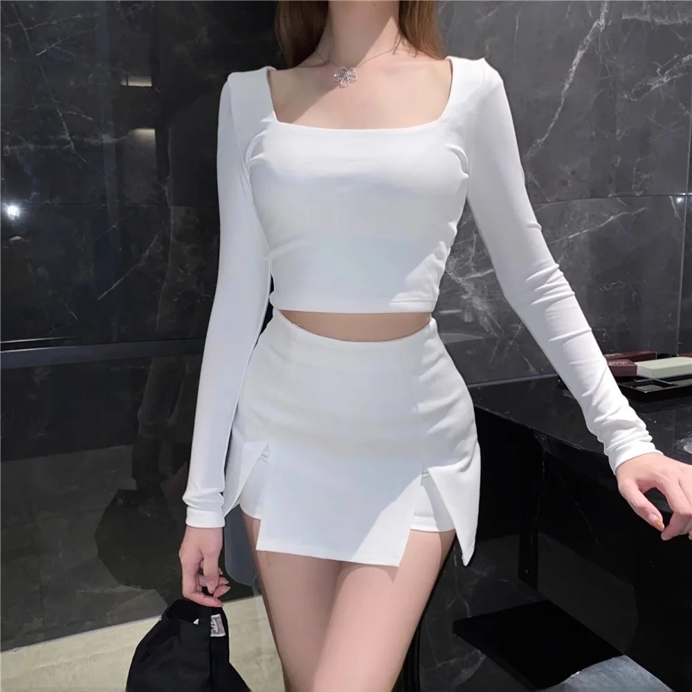 Minigonna divisa sexy da donna taglie forti Gonna corta a vita alta slim fit a vita alta Primavera Estate Nuovo stile Tessuto in poliestere Fresco.. 4