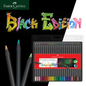 Faber Castell 24/48/72 colori Matite triangolari a olio di ebano edizione nera, per kit di pittura e disegno, materiali artistici premium 1