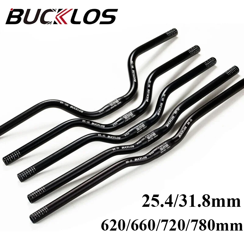 BUCKLOS Mountain Bike Manubrio 31.8mm 25.4mm Bicicletta Riser Bar 620/660/720/780mm In Lega di Alluminio MTB Manubrio Parti di Ciclismo 1