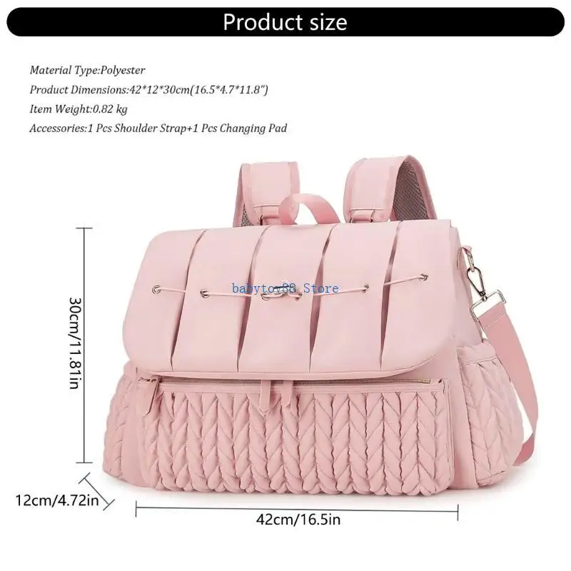 Borsetta organizzatore Y4UD da viaggio per pannolini per bambini con tasche isolate capacità 6