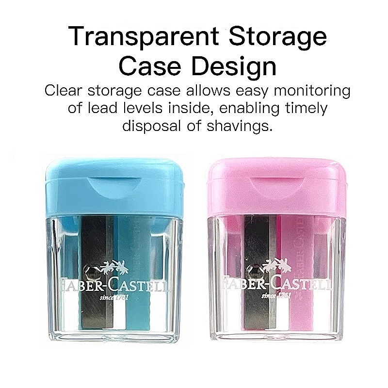 FABER-CASTELL Temperamatite a foro singolo colore Macron Temperamatite portatile compatto per studenti d'arte Strumento per affilare le matite 5