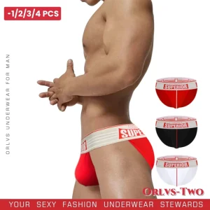 1/2/3/4PCS Nuovi pantaloni a triangolo a forcella alta a vita bassa da uomo che stimolano le gambe antiusura che mostrano pantaloni a triangolo sporgenti di grandi dimensioni BS844 1