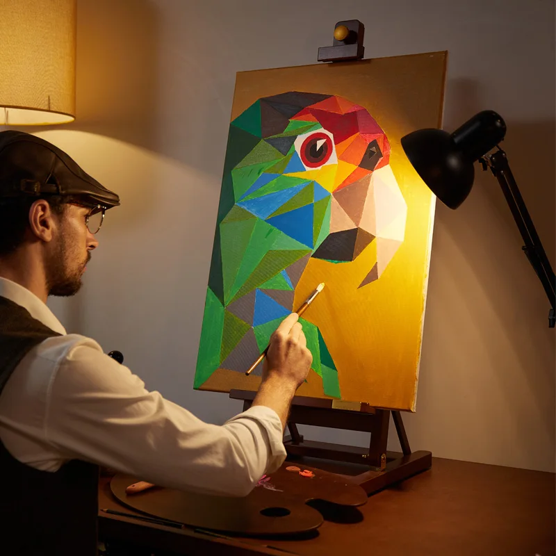 Cavalletto da tavolo regolabile a forma di H in legno massello – supporto per pittura, disegno e esposizione, pieghevole e stabile, ideale per artisti e uso domestico 5