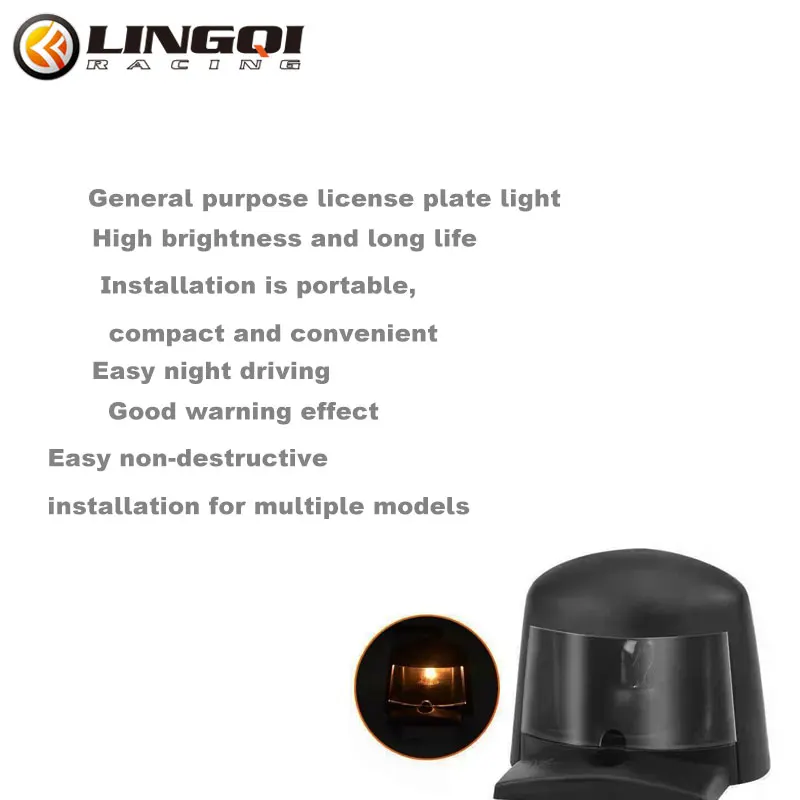 LING QI Pit Dirt Bike Luce targa PP PC Luci LED per moto in plastica per la maggior parte delle parti di accessori per motocross 5